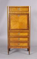 A Louis XVI Style Inlaid Mahogany Secrtaire  Abattant
