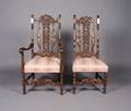 Two Renaissance Revival Carved Walnut Chairs