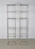 A Pair of Contemporary Metal Display Shelves