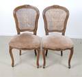A Pair of Louis XV Style Carved Side Chairs