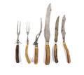 Three Bone Handled Carving Sets