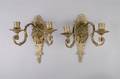 A Pair of Renaissance Revival TwoLight Sconces
