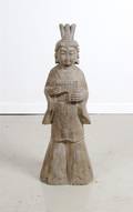 A Chinese Stone Statue of a Court Lady