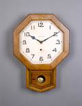 An American Oak Regulator Clock New Haven