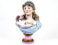 CONTINENTAL POLYCHROMED BISQUE BUST