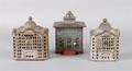 A Collection of Three Cast Iron Architectural Banks