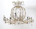 A Glass FifteenLight Chandelier