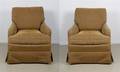 A Pair of Upholstered Club Chairs Baker