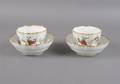 A Pair of English Tea Bowls and Saucers Chelsea