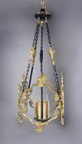 An American Cast Metal and Brass Lantern