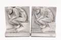 Pair of Modern Solid Aluminum Figural Bookends