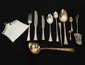 EIGHTY PIECE CONTINENTAL SILVER PART FLATWARE SET
