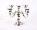A German Silver FiveLight Candelabra