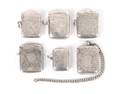 A Collection of Six English Silver Match Safes
