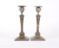 A Pair of English Sterling Silver Candlesticks