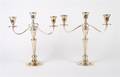 A Pair of American Sterling Silver ThreeLight Candelabra Gorham
