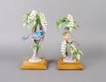 A Pair of Royal Worcester Dorothy Doughty Birds Lazuli Buntings