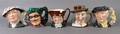 A Group of Five Royal Doulton Large Character Jugs