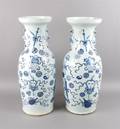 A Pair of Chinese Porcelain Blue and White Vases