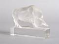 A Lalique Glass Figure of a Bull