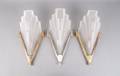 A Group of Three French Art Deco Wall Sconces Sabino