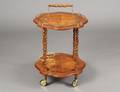 LACQUERED WALNUT BAR CART