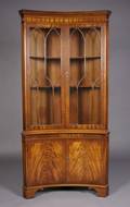 An English Mahogany Corner Cabinet