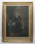 An Engraved Print of Abraham Lincoln