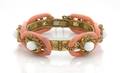 A Miriam Haskell Faux Pearl and Coral Bracelet