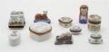 A Collection of Miniature Porcelain Boxes