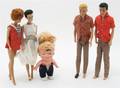 A Collection of Five Vintage Dolls Barbie