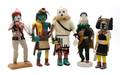 A Group of Five Hopi Carved Cottonwood Root Kachinas