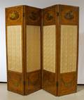 A Victorian Four Panel Floor Screen