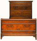 293 American Victorian Carved Walnut Bed