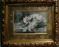 285A Frans Mortlemans White Roses Still Life Watercolo