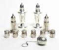 A Group of Ten Sterling Silver Salts and Peppers
