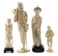 A Group of Four Carved Ivory Figures