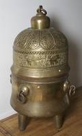 An Oversized Eastern Brass Censer