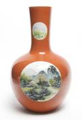 An Asian Bottle Form Vase