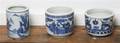 A Group of Three Porcelain Brushpots