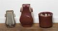 A Group of Four Oxblood Glazed Porcelain Vessels