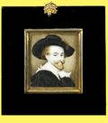 163 19thC Mini Painting OilIvory of Elegant Bearded M
