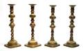 Two Pairs of Brass Candlesticks