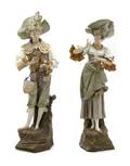 A Group of Two Austrian Porcelain Figures Teplitz