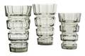A Set of Three Graduated Vases Moser After a Design by Hoffmann