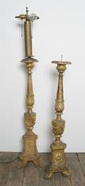 A Pair of Giltwood Pricket Sticks