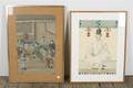 A Group of Two Framed Asian Decorative Works