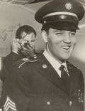 A Photograph of Elvis Presley in Uniform Signed Twice