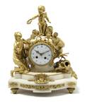 A French Marble and Gilt Bronze Mounted Clock Retailed by Tiffany  Co