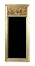A Giltwood Trumeau Mirror